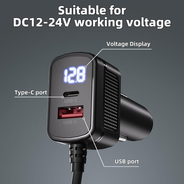 Mini Starlink 12V-24V Cigaretadapter til Bil