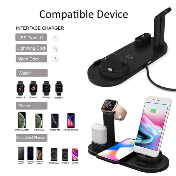 Ladestasjon for Mobil, Apple Watch & AirPods - Induksjon_QQ
