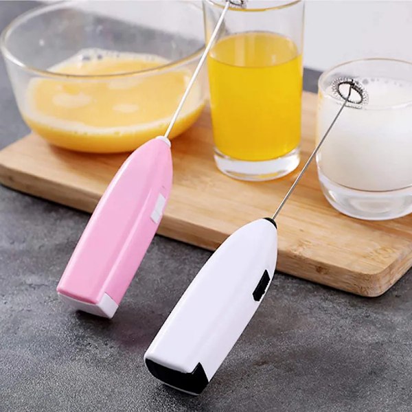 QU. Elektrisk Eggvisp Melkeskummer Automatisk Melkeskum for Kaffe Matcha Varm Sjokolade Visp Mini Drikkemikser Blender Kjøkken