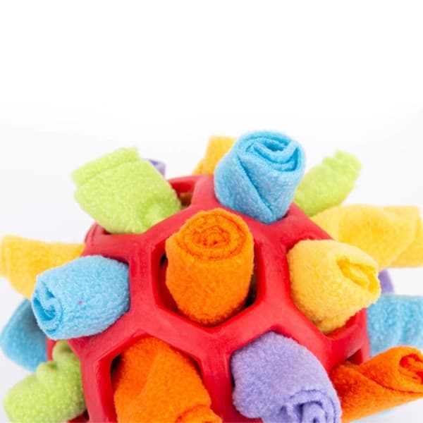 1 stk. Interaktivt Hundelegetøj, Madboble Gummibold Kæledyr Snuse- & Foderboldlegetøj [] rød