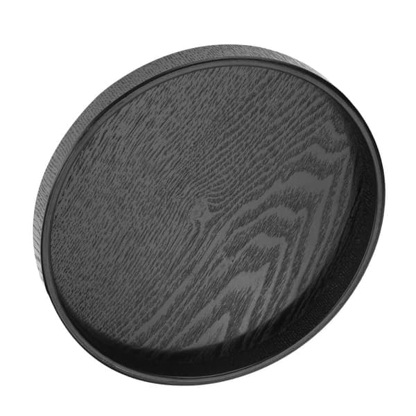 Rund Form Massivt Trä Te Kaffe Snacks Mat Måltider Serveringsbricka Tallrik Restaurangbrickor 27cm