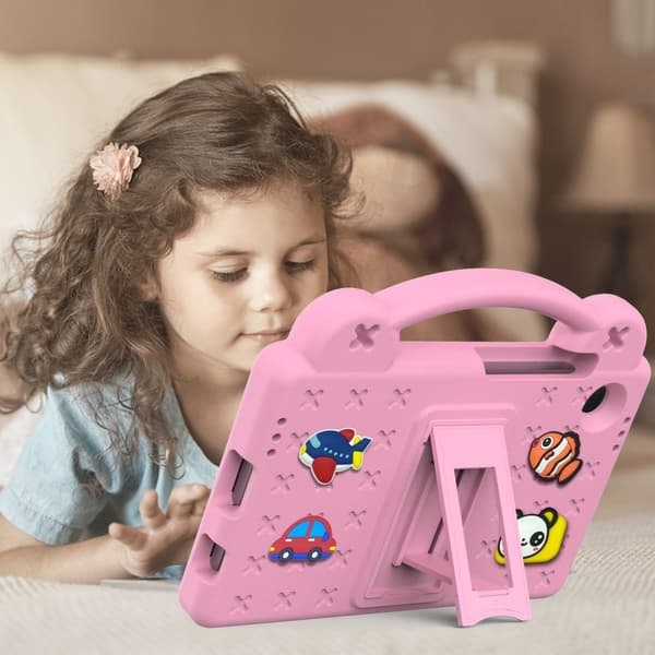 \"QD\" Til Samsung Galaxy Tab A9 EVA Skum Stand Cover Etui - Pink