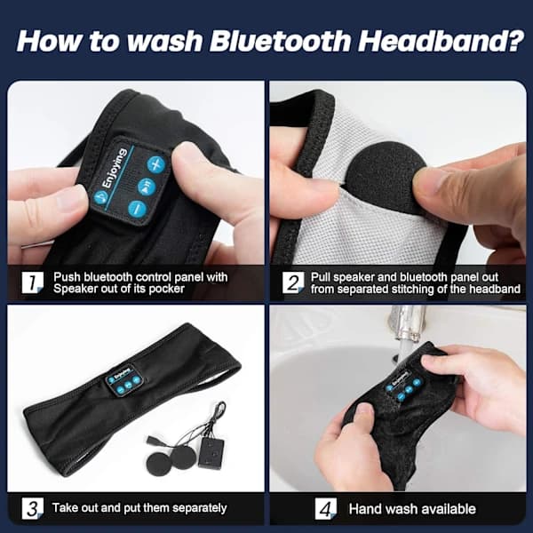Sömnhörlurar Bluetooth Sömnhörlurar Pannband Sleepphones