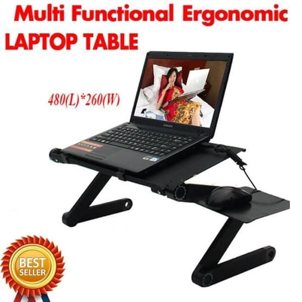 /QD/Multifunktionellt ergonomiskt bärbart mobilt bordsställ för kontorssängsoffa Bärbar hopfällbart bord för bärbar dator
