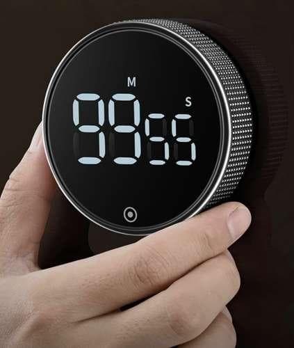 Elektronisk køkkentimer med magnet og stopur