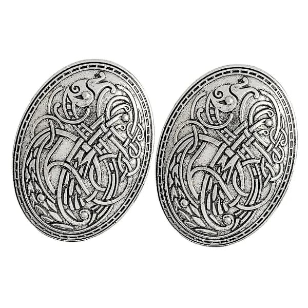 2-pack Vikingvarg-broscher för kläder, skjorta, jacka, accessoarer