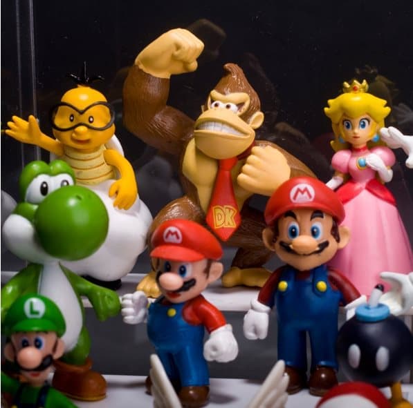 18-pakning Super Mario Figurer