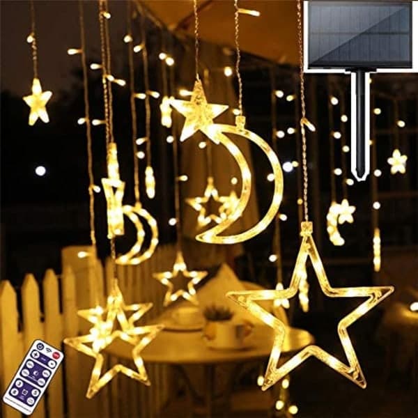 QU)Star Lights Utendørs 138LED Drevne Gardiner Lys Vinduslys