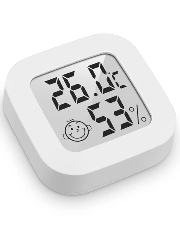 Mini Leende Hygrometer & Termometer - Måler luftfuktighet & temperatur