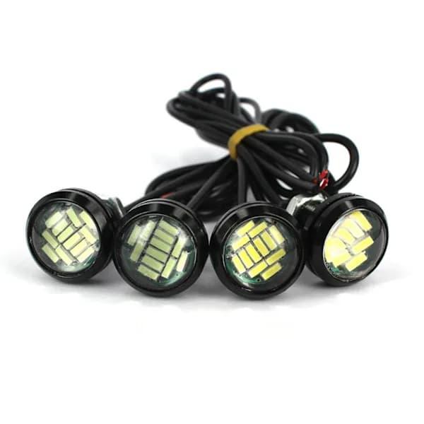 10-delt bilde eagle eye-lampe 23MM 4014 12led supersterk linse høyeffekt eagle eye kjørelys baklys