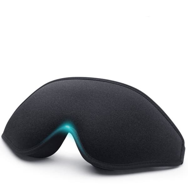 Mjuk 3D Sovmask Ögonmask för Flygresor Yoga Vila Svart_qq
