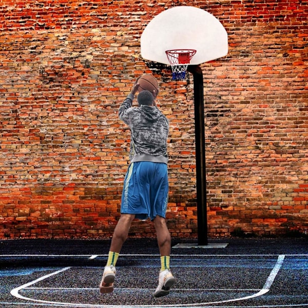 2-pack Basketbollnät Kraftigt 12 Öglor Nylon Ersättningsnät (Röd/Vit/Blå)_nzywtb color 4
