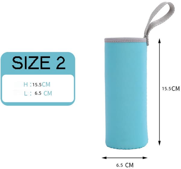 16-pack Isolerade Mugghylsor, Portabla Tjocka Skydd för Glas, Passar 280ml/550ml Flaskor