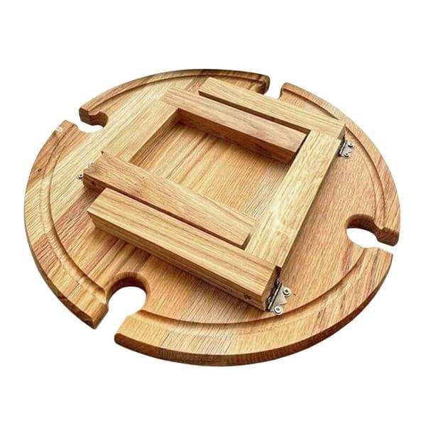 Vikbart Vinbord för Picknick - Trä