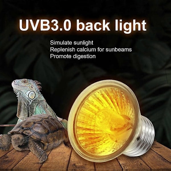 QU/25W E27 Varmelampe Skildpadde, UVA UVB Reptil Varmelampe, til Reptiler Øgle Skildpadde Akvarium (6-pak)