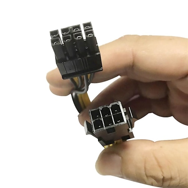 \"QD\" Fiauli 6-pin till 8-pin PCI-E Strömomvandlingsförlängningskabel för Grafikkort