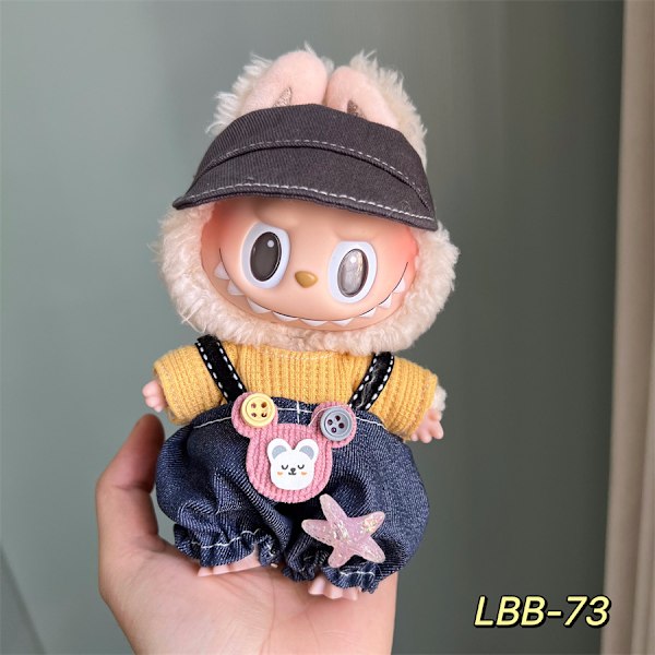 17 cm Generation Blind Box Labubu -nuken vaatteet, sarjakuvatyylinen Labubu-riipus, vaihto-urheilu- ja vapaa-ajanpuku, vain vaatteet Lbb-73