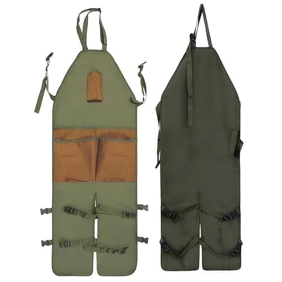 Garden Apron - Multiple Pockets - Oxford Tool Apron - Green
