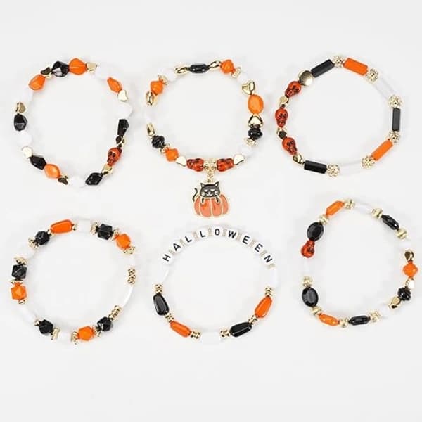 Halloween Armbånd Stablebare Heishi Perlesnorer (Stil 17) Style 17