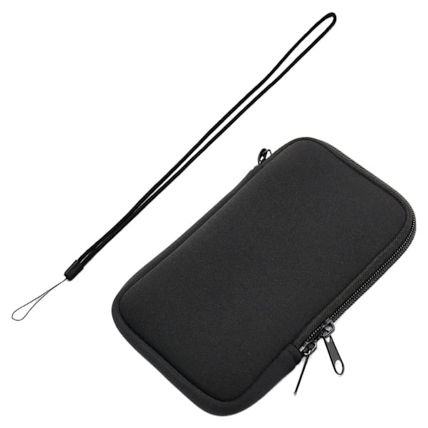 [QD] Universelt mobilfutteral i neopren - Beskyttende svart futteral Black Black