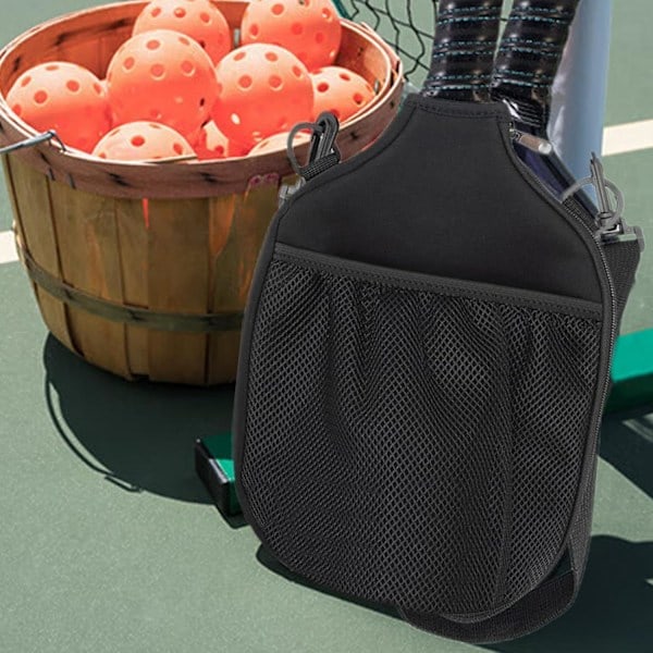 \"QD\" Racketfodral, Multifunktionell Tennisracketförvaring Axelväska - Svart
