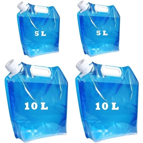 \"QD\" 4-delars hopfällbar vattentank, dricksvattentank hopfällbar (2 x 5 L + 2 x 10 L) - Perfekt