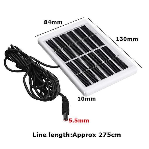 6V 1.2W Solpanel Polykrystallinsk Solcelle Modul Slitesterk Vanntett Lader Nødlys Ca