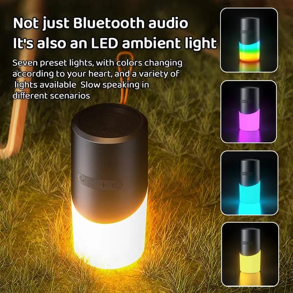 Bluetooth-kaiutin LED-tunnelmavalaistuksella – 360° ääni ja valo