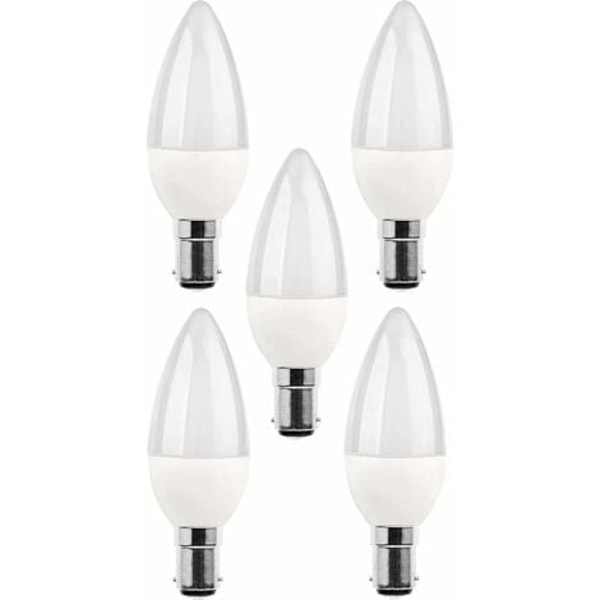 QQU-Förpackningar med B15 LED-lampor, 5W glödlampa, 220V 270lm, 3000K Dagsljus, B15 Bajonettfattningslampa, [Energieffektivitetsklass A+].