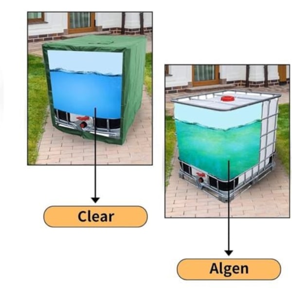 #QD#IBC Tanklås Presenning Vandtank Låg, IBC 1000 L Container Låg Vandtank Låg, Støvtæt Anti-UV Regntæt IBC Beskyttelseslåg