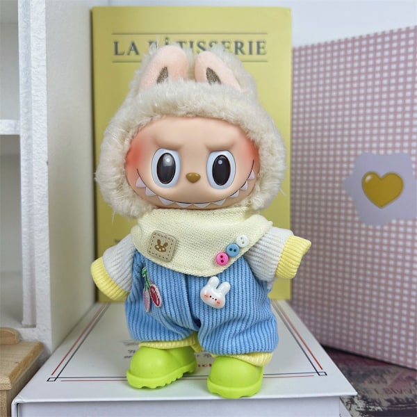 17 cm Generation Blind Box Labubu -nuken vaatteet, sarjakuvatyylinen Labubu-riipus, vaihto-urheilu- ja vapaa-ajanpuku, vain vaatteet Lbb-8