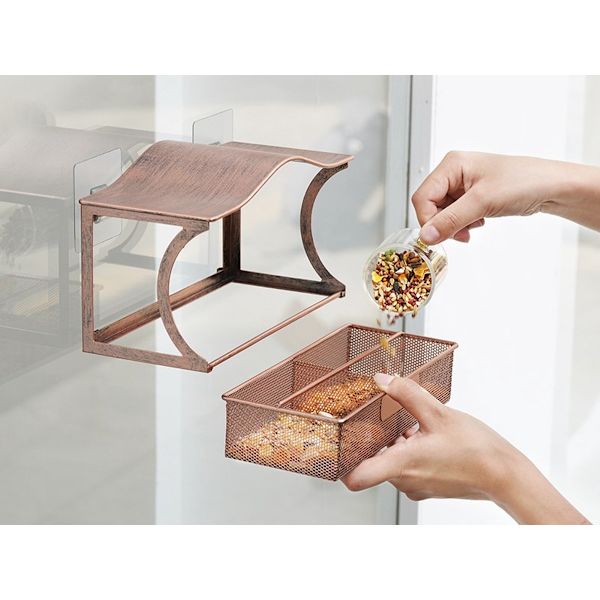 Vinduesfuglefoderbræt med sugekopper, metalfoderstation med 4 rum og regnslag, til fuglekiggeri, bronze
