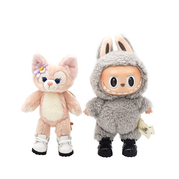 /QU/Labubu Princess Finger Skor 17cm Leksaksdocka Kompatibel Mjuk Plast Läder Dekorativa Tillbehör White - 17cm labubu