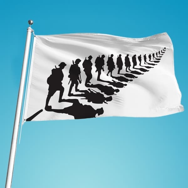 Mindedagsflag Polyesterflag Enkeltssidet Kraftig Flag til helte Moderat Mindedag