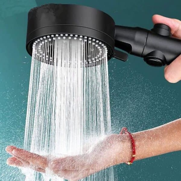 High Pressure Shower Head - 5-Setting Handheld Water Saving Shower with On/Off Switch