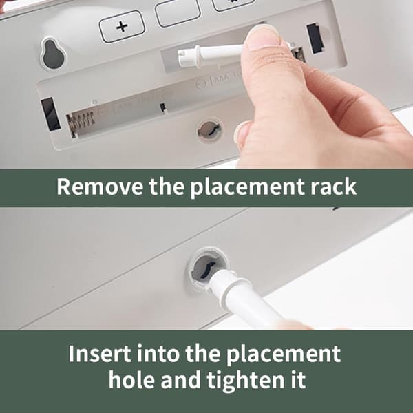 Digital väckarklocka LED-display med datum, temperatur och luftfuktighet för sovrum, vardagsrum, kontor, vit Simple White