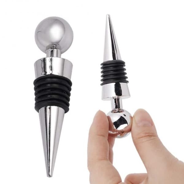 3-Pack Vinkorkar i Metall – Vinpropp Vinförslutare Silver_qq