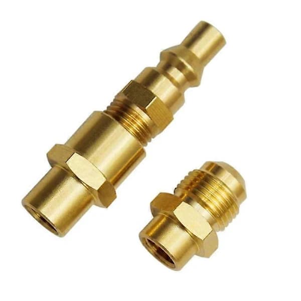 1/4 tomme RV Propan Quick Connect Adapter Messingfitting til Weber Q100 Q1000 Q200 Q2000 Campingvognsgrill 2-pak