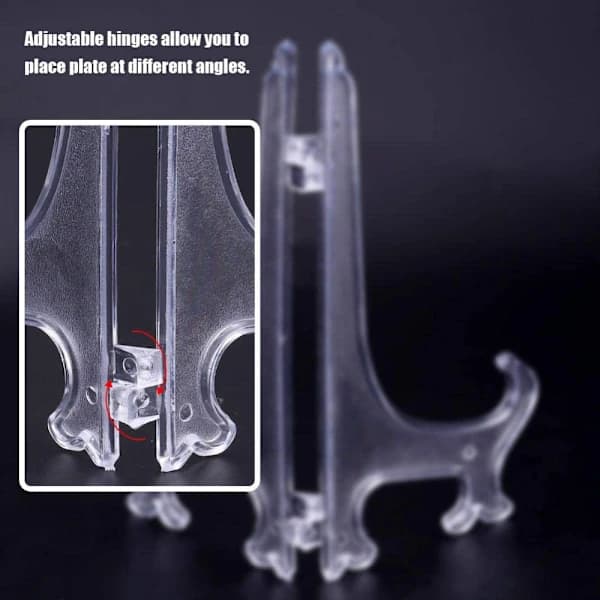 QD-12-pack plaststafflier, tallriksställ, tallrikshållare
