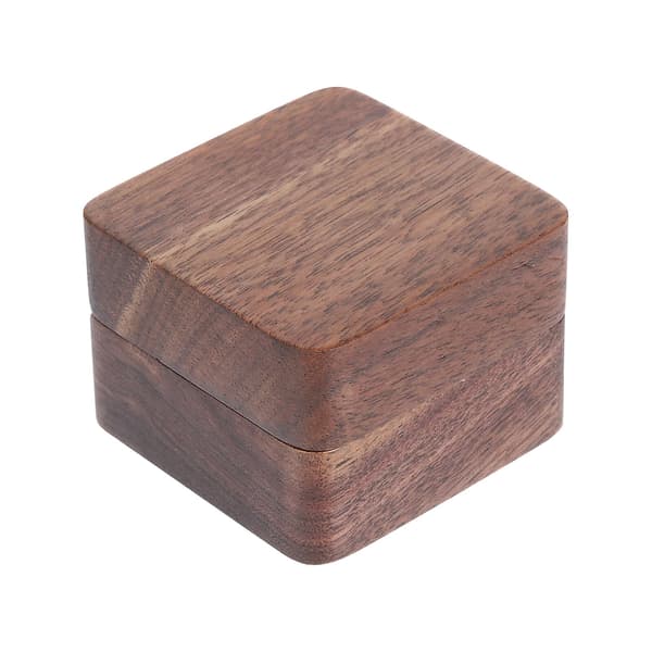 Herr Ring Box Smyckeskrin Presentförpackning Kärlek Ring Box Antika Ringar Box Ring Smyckeskrin Förlovningsring Boxar Brun 5,5X5,4CM