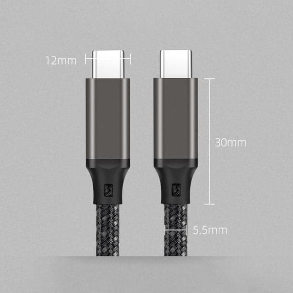 3M USB-C til USB-C hurtigopladningskabel - Sort Titanium 2 m