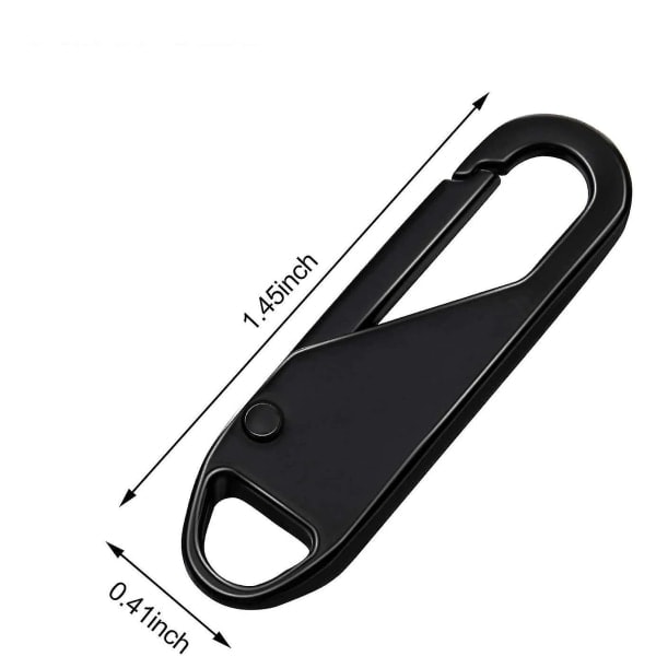 Metalliska dragkedjeutdragare, ersättningsflikar, 10-pack˜QD