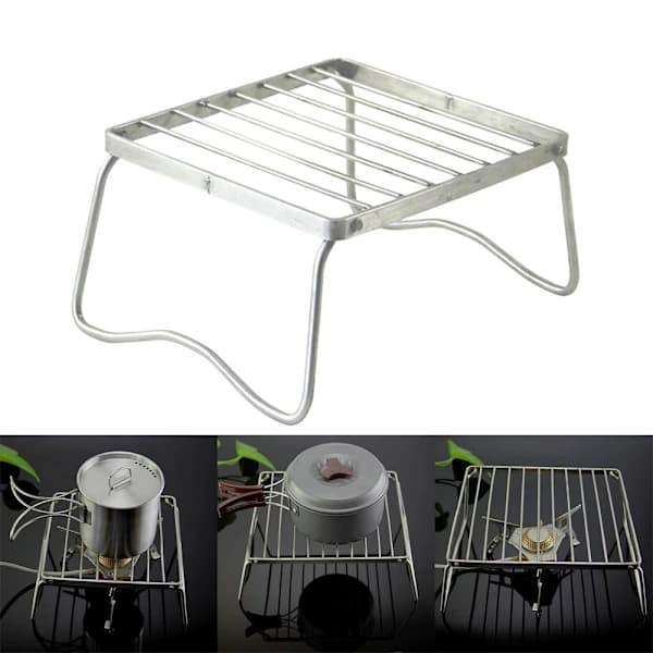 Bærbar sammenklappelig udendørsgrill, 304 rustfrit stål og aluminiumslegering, til camping, picnic, backpacking, parker