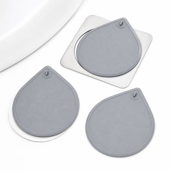 Silikonavloppspropp, 3-pack, 15 x 18 cm, för diskbänk, badrum, dusch och golvbrunnar, grå