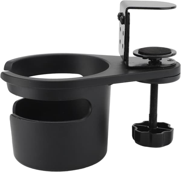 Skrivebordskopholder, ingen boring, 360° roterende, pladsbesparende, anti-tip