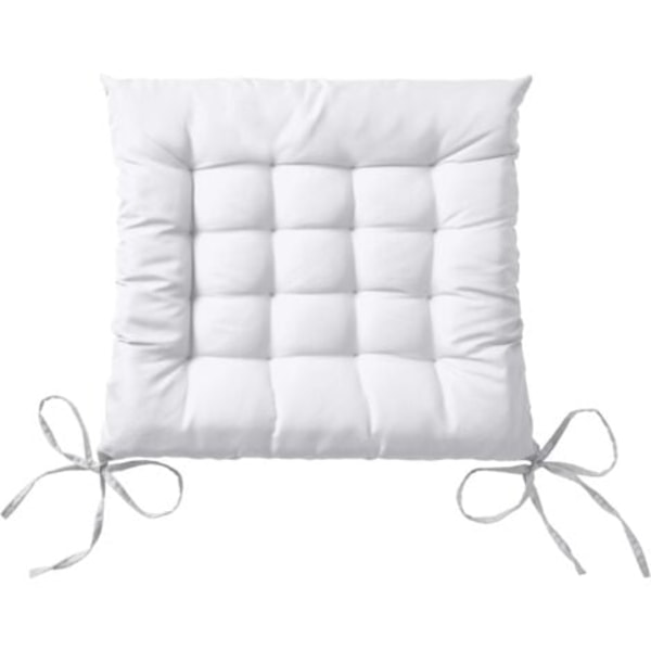 #QD# Lea Puutarhatuolin Pehmuste - 4 kpl:n setti - Mukava ja paksu ulkokäyttöön tarkoitettu pehmuste - Ihanteellinen sisä- ja ulkokäyttöön - 40x40x5 cm - Valkoinen