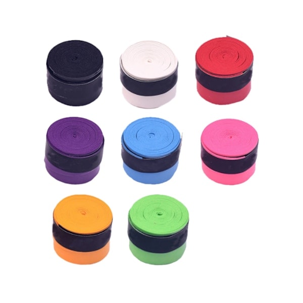 Tennis Badminton Ketsjer Overgrip for Anti-Slip og Absorberende Greb - Sort+hvid+rød+lilla+lyseblå+ferskenfarve+gul+grøn