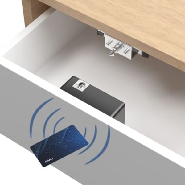 QU/DPZO DIY Dolda Elektroniska Lås för Träskåp Låda Skåp Spärrlås med 1 Kort