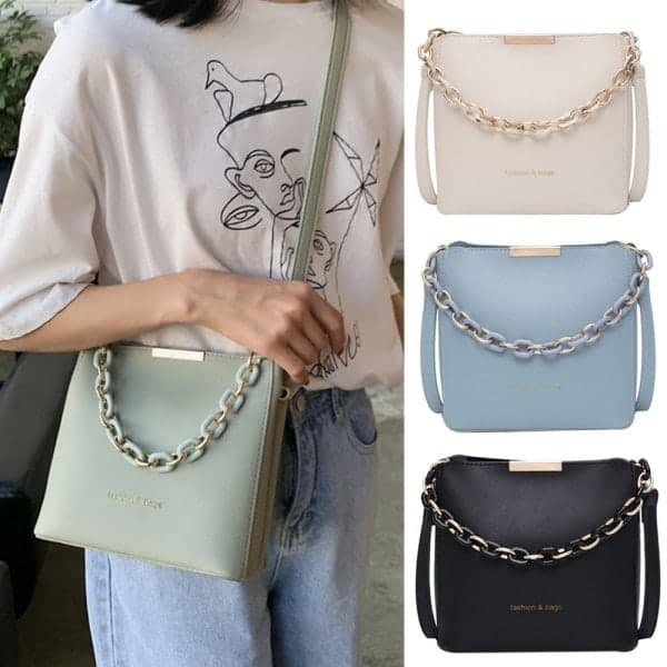 QU/Damhandväskor Messenger Crossbody Väska Blå