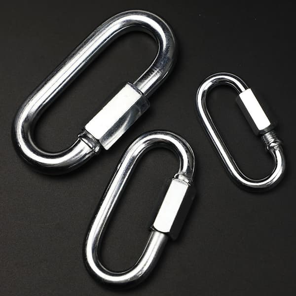 10-pack Kraftiga D-formade Kedjelås M4 4MM Kedjesnabblänk